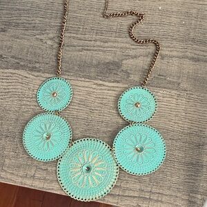 Elegant Gold and Turquoise Necklace
